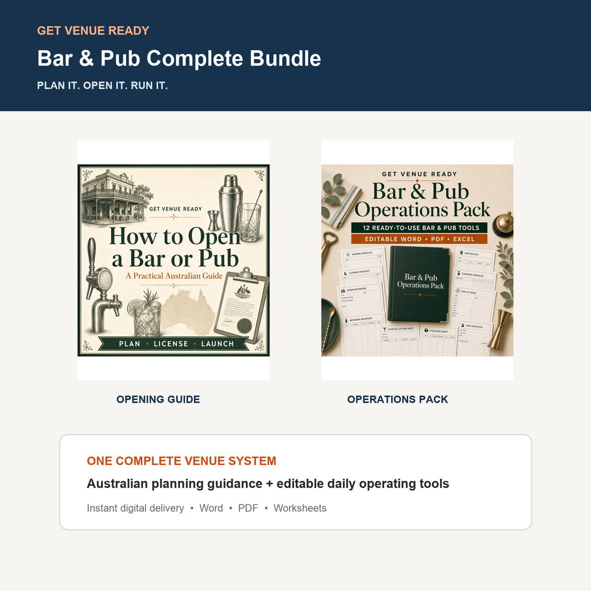 Bar & Pub Complete Bundle — opening guide and operations pack