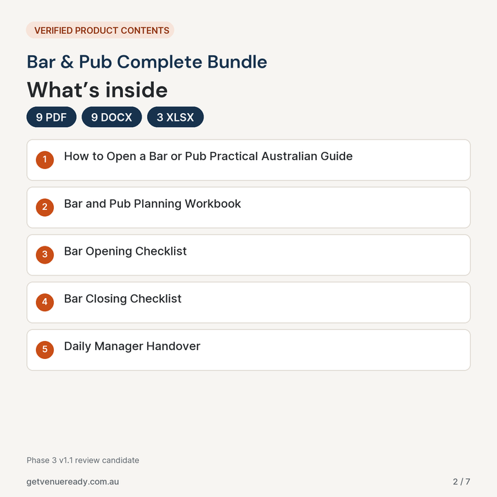 Verified file contents and formats for Bar & Pub Complete Bundle.