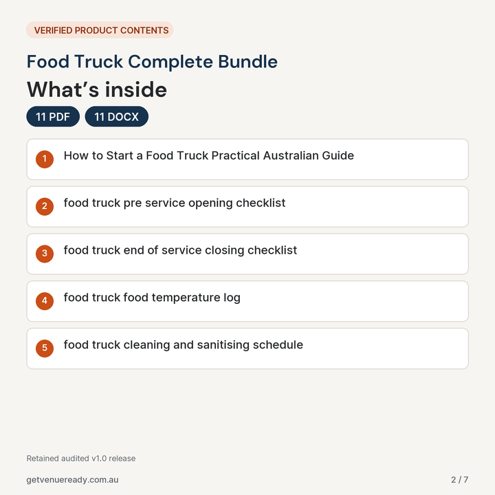 Verified file contents and formats for Food Truck Complete Bundle.