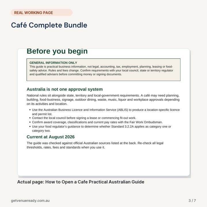 Real working page from Café Complete Bundle, shown at a readable scale.