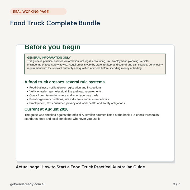 Real working page from Food Truck Complete Bundle, shown at a readable scale.