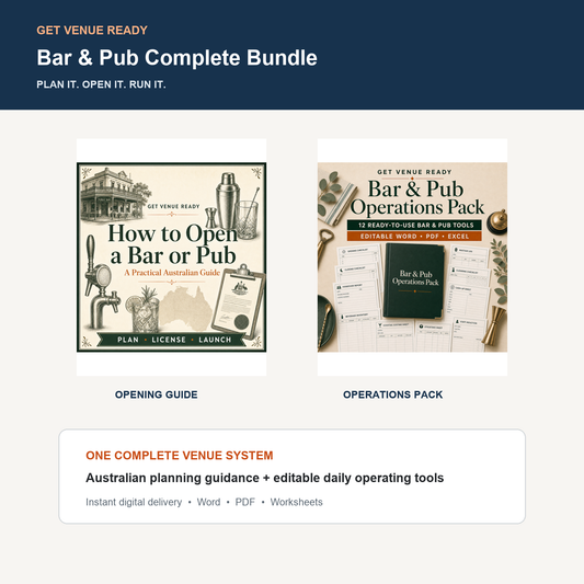 Bar & Pub Complete Bundle — opening guide and operations pack