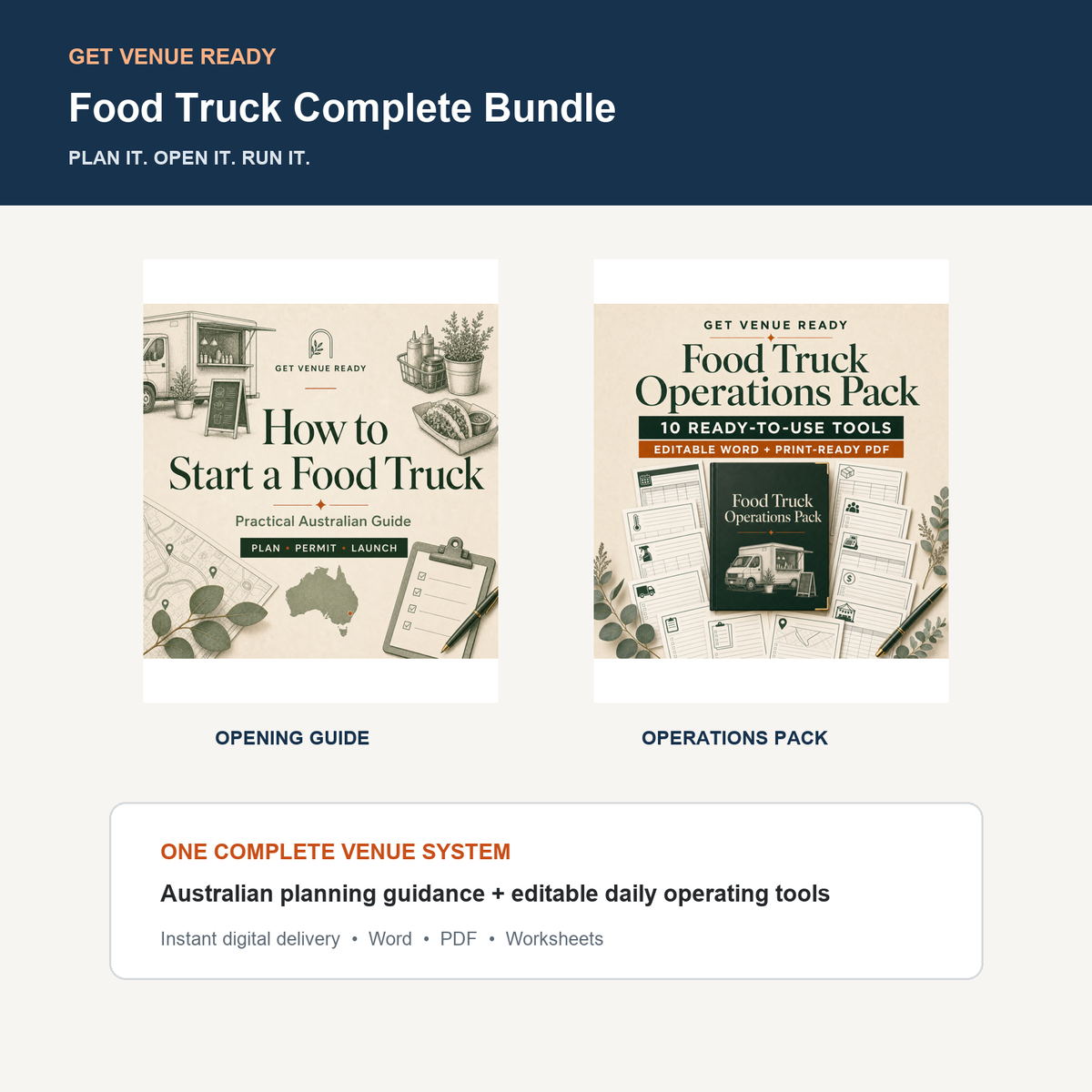 Food Truck Complete Bundle — opening guide and operations pack