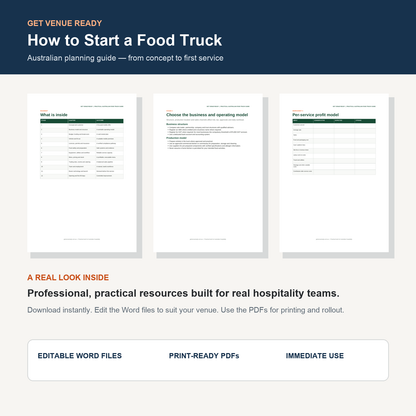 How to Start a Food Truck — real guide pages