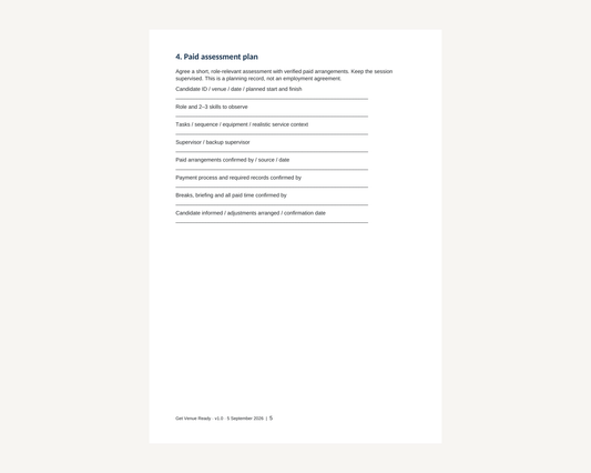 Preview from the completed Hospitality Hiring and Paid-Trial Assessment Kit