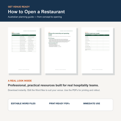 How to Open a Restaurant — real guide pages